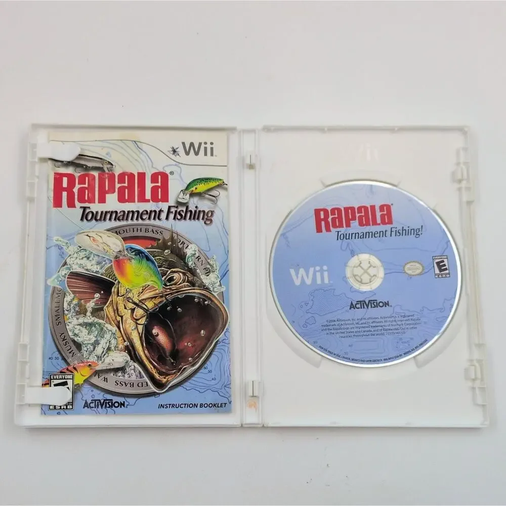 Rapala Tournament Fishing Nintendo Wii Video Game Bass Pike Salmon Tested